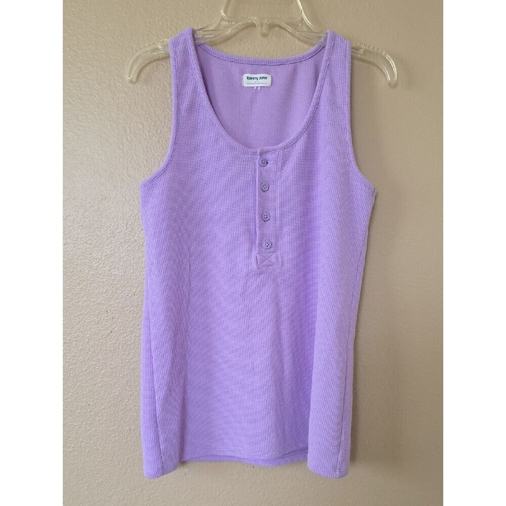 Tommy John Womens Lavender Waffle Knit Tank Top - Size XS